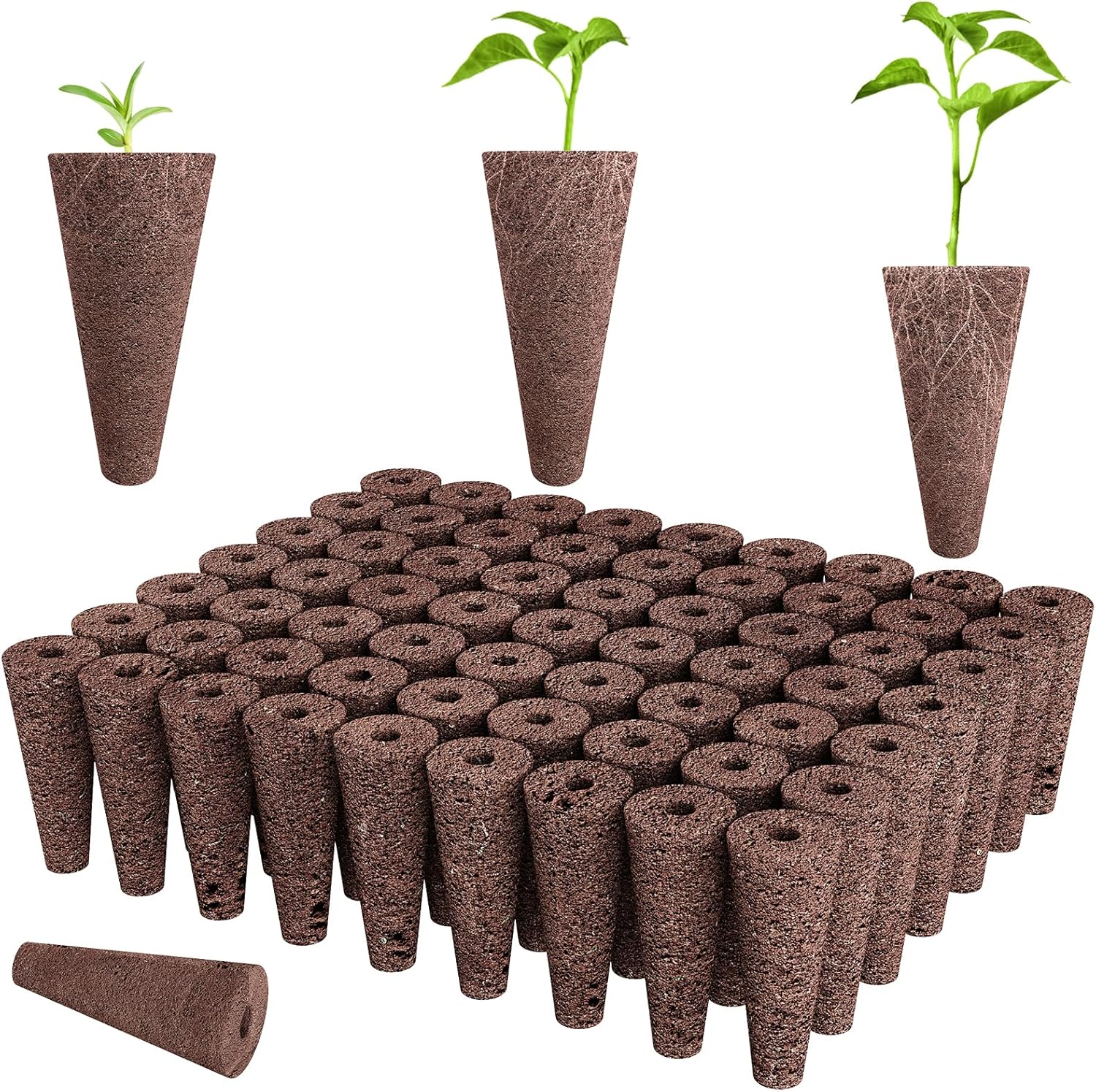 50 Piece Hydroponic Pods Kit: Grow Anything with 50 Grow Sponges - Compatible with All Hydroponics Brands MissFlowery
