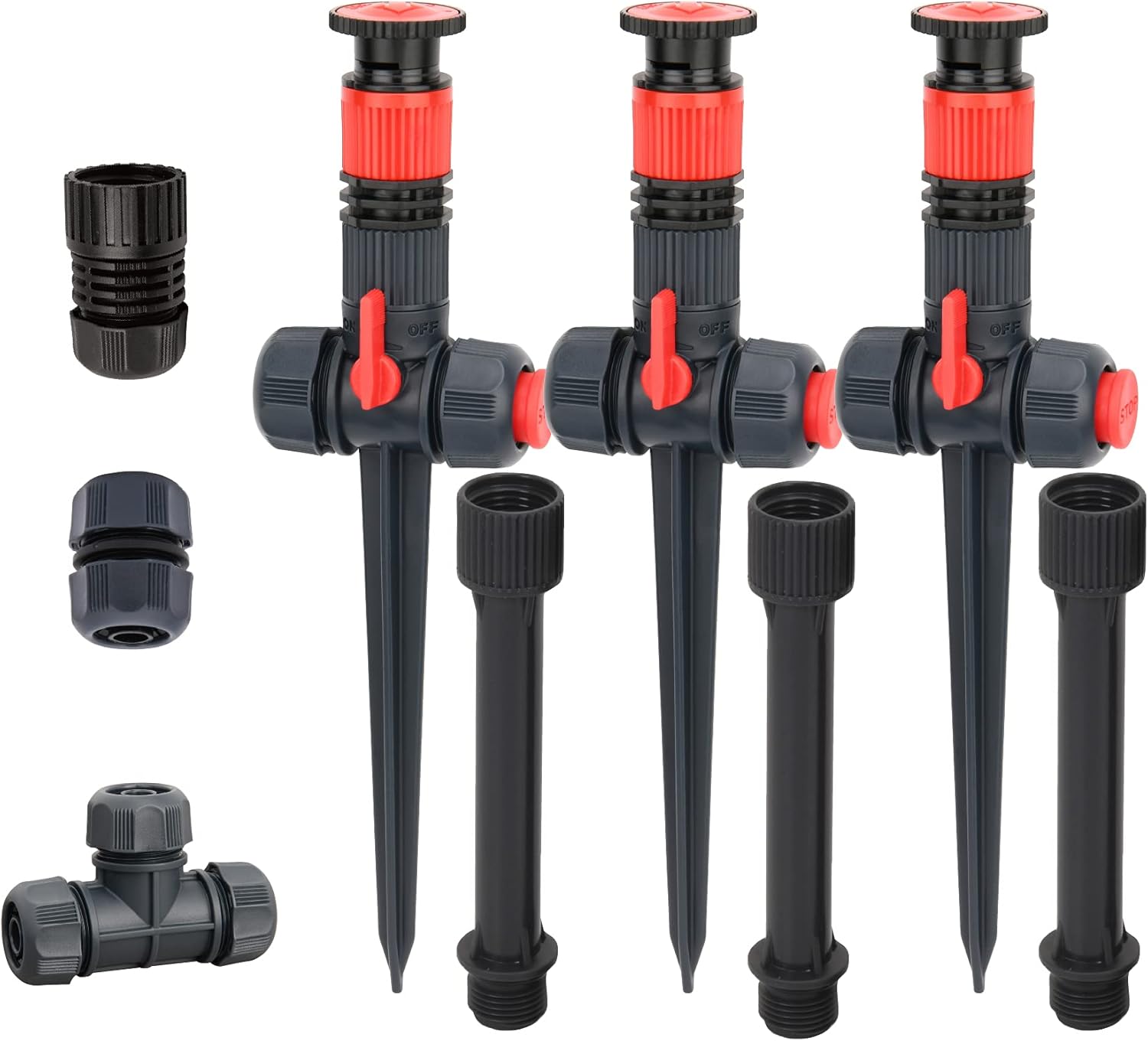 Multi-Adjustable Flex Design Garden Sprinkler with Extension Set, Great for DIY Gardening Product MissFlowery