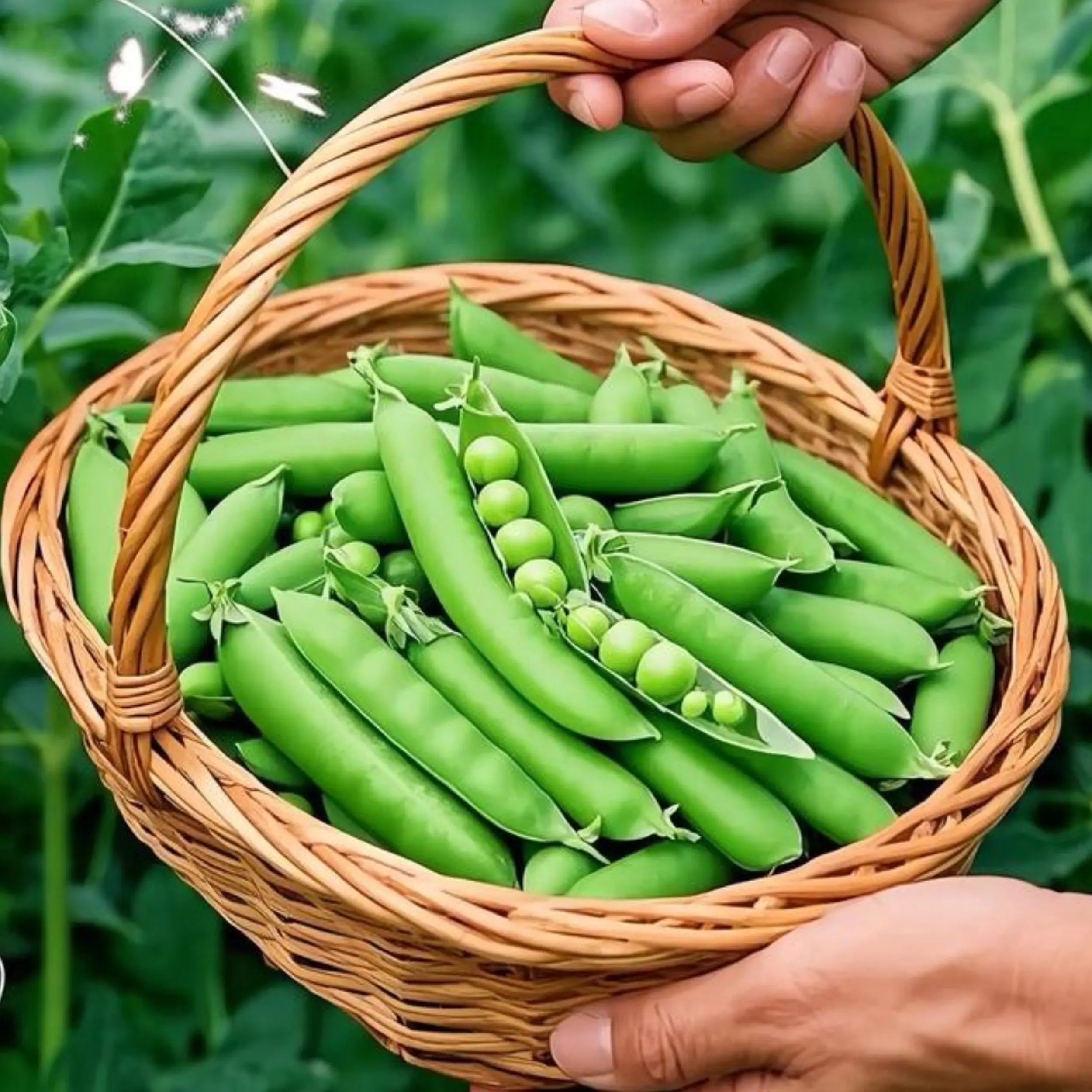 MissFlowery Nature Select Pea Organic Seeds - 100 Sugar Snap Pea Seeds for Spring Gardening Fresh Produce Needs Organic Quality MissFlowery
