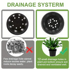 100pcs 1 Gallon Garden Pots, 6.5 Inch Plant Plastic Pots, Plastic Flower Pots, Plastic Plant Pots, Potted Garden Pots, Seeds, Succulents, Planting Pots with Plant Labels MissFlowery