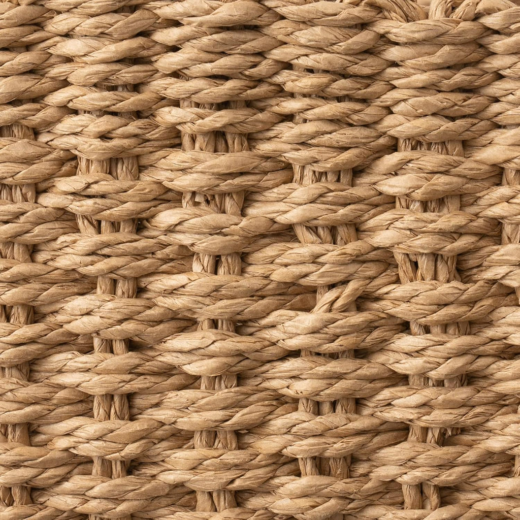 Small Wicker Baskets for Organizing, Recycled Paper Rope Storage Basket Container Bins for Shelves Bathroom Cupboards Drawer, Decorative Square Basket Organizer MissFlowery