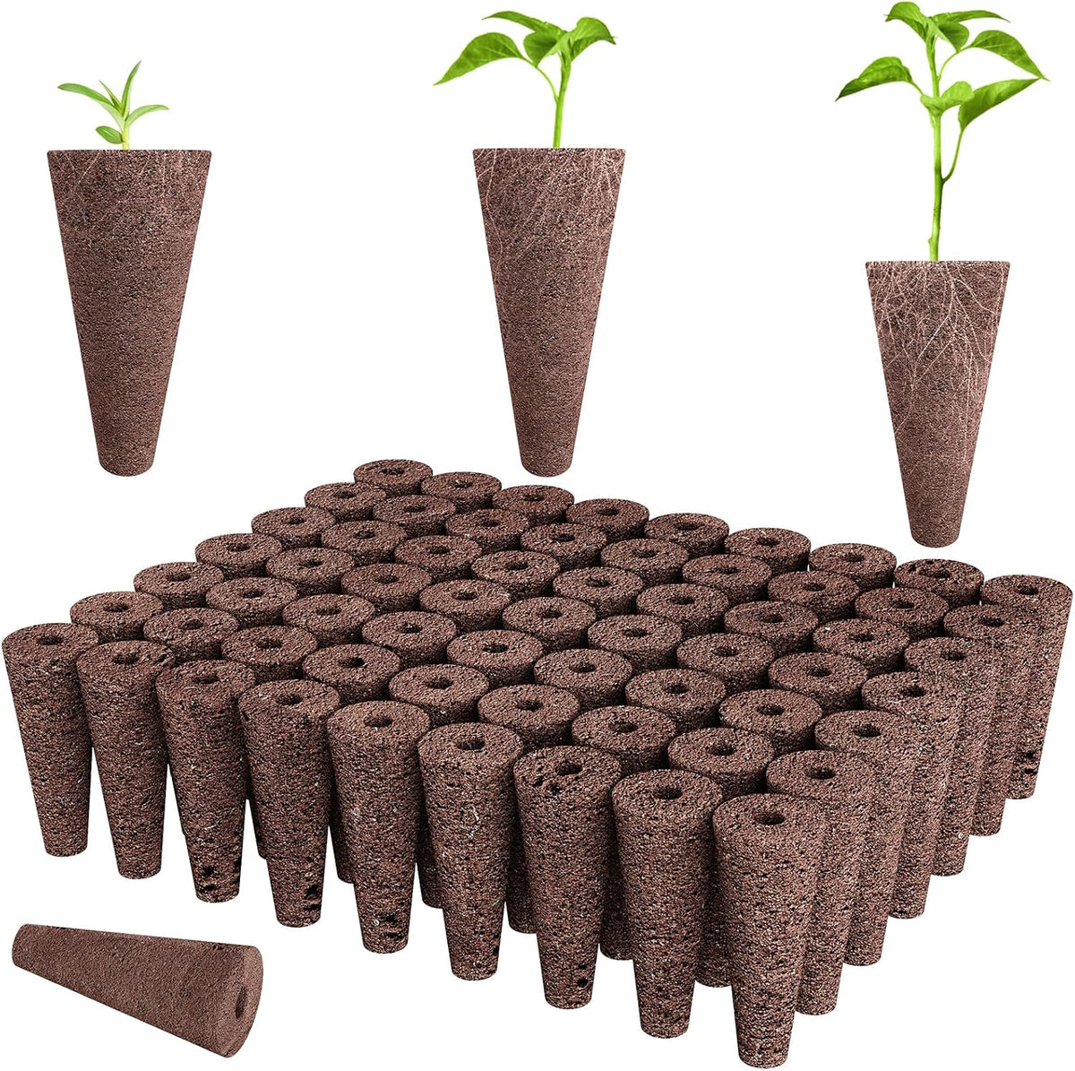 50 Piece Hydroponic Pods Kit: Grow Anything with 50 Grow Sponges - Compatible with All Hydroponics Brands MissFlowery