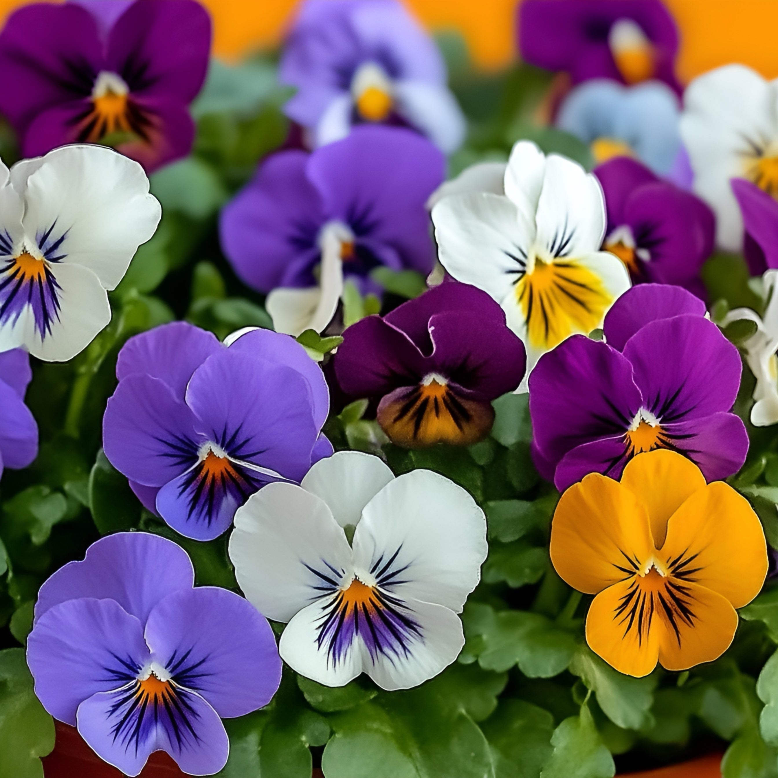 Pansy Mix - 1,500 Flower Seeds - Fall Planting Pansy Seeds- Edible Viola Seeds - Cold Hardy Annuals for Containers & Outdoor Gardens MissFlowery