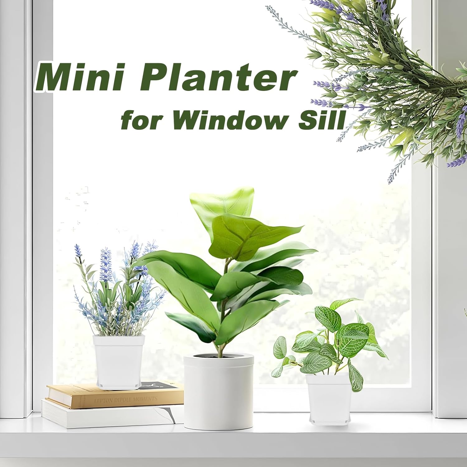 Miss Flowery 24Pcs 3" Square Plastic Plant Pots,White Nursery Pots with Saucers,Seedling Nursery Transplanting Planter Container for Plants,Garden,Flower,Home,Office,Balcony Decor,Indoor,Outdoor MissFlowery