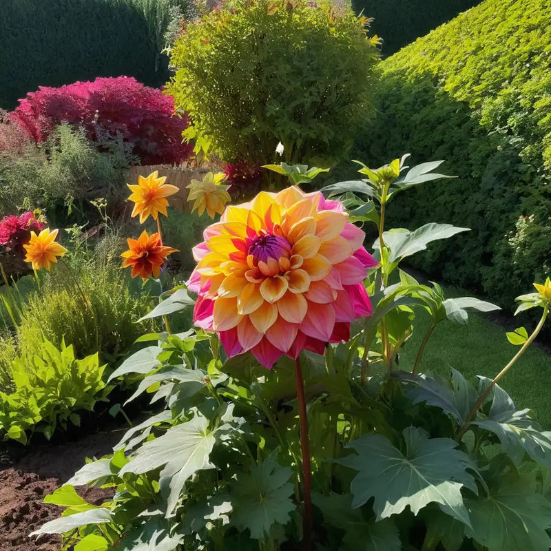 100 Dahlia Seeds, High Germination Rate Grow, Likes Fertile Soil, Drought Poverty Resistant, Full Flower Shape, Attracts Pollinating Insects, Easy to Plant, Suitable for Courtyards and Gardens