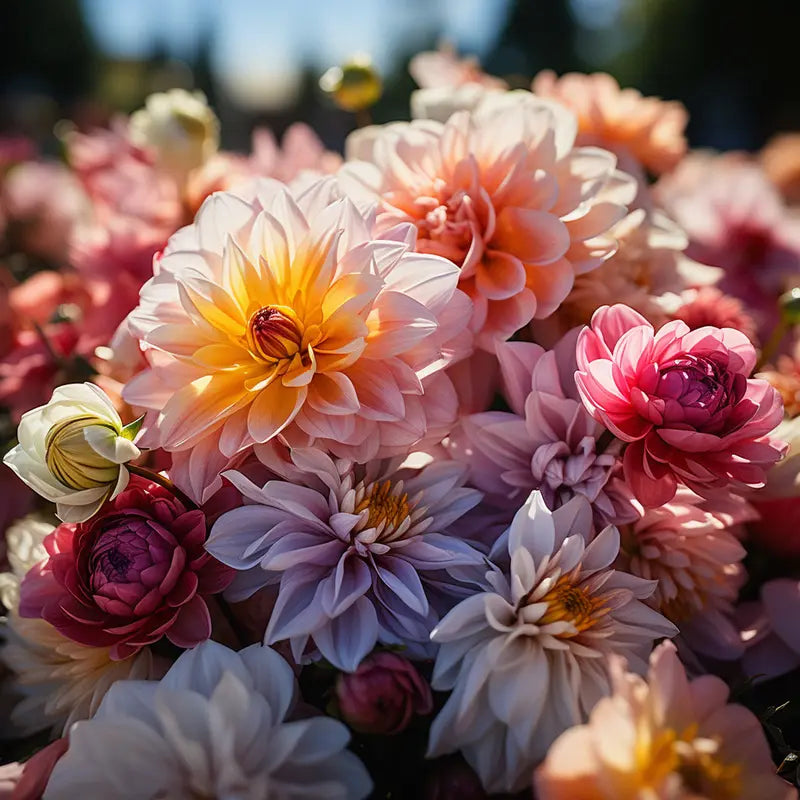 100 Dahlia Seeds, High Germination Rate Grow, Likes Fertile Soil, Drought Poverty Resistant, Full Flower Shape, Attracts Pollinating Insects, Easy to Plant, Suitable for Courtyards and Gardens