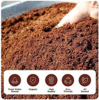 Premium Coco Coir - 3 Pounds Pack of 3 - Total 9 Pounds - 100% Organic and Eco-Friendly - OMRI Listed - Natural Compressed Growing Medium - Potting Soil Substrate MissFlowery