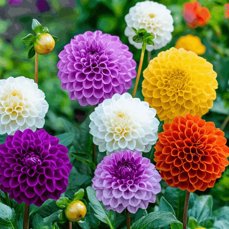 100 Dahlia Seeds, High Germination Rate Grow, Likes Fertile Soil, Drought Poverty Resistant, Full Flower Shape, Attracts Pollinating Insects, Easy to Plant, Suitable for Courtyards and Gardens