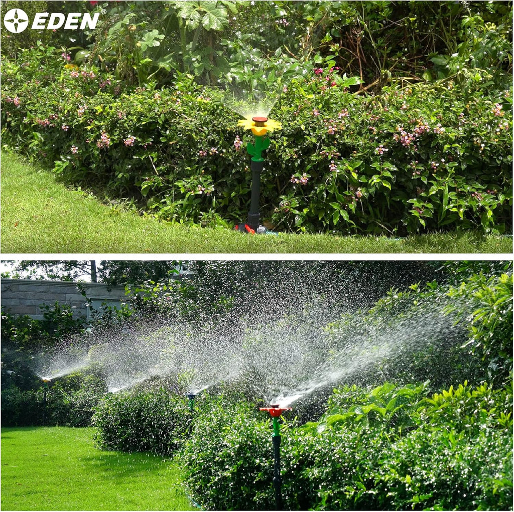 Daisy Above-Ground 50 Ft Garden Hose and Sprinkler System, DIY Plant Watering Set MissFlowery
