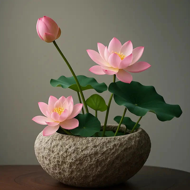 20 Seeds Bowl Lotus & Bonsai Lotus, Indoor & Outdoor,Pre-Sprouted Mixed Color Bonsai Lotus, Water Lily Seeds for Home Ornamentation, includes Planting Guide, Easy Growth with Minimal Care,Seeds for Spring Garden,Flower Seeds,Easy to Grow MissFlowery