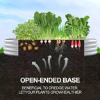 2pcs Oval Metal Raised Garden Beds - Rust-Resistant Geometric Pattern Planter Boxes MissFlowery