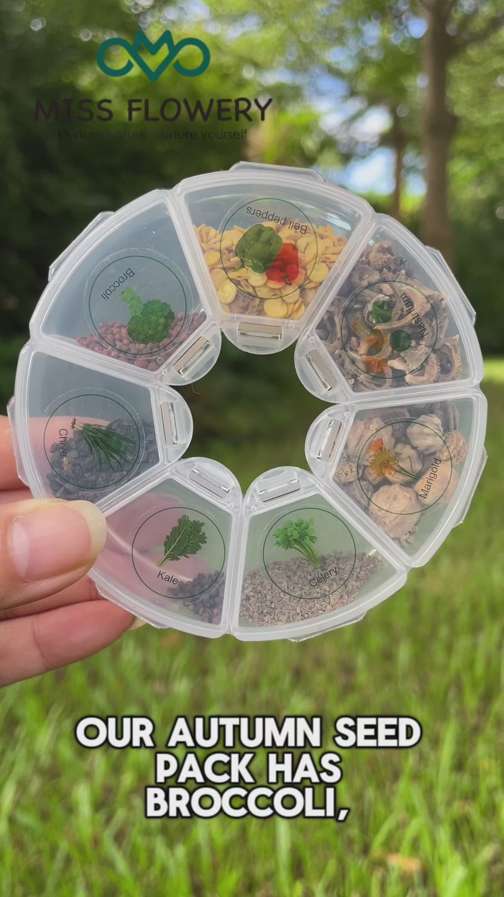 Fall Garden Seed Kit - 7 Cool Weather Vegetables & Flowers for Autumn Planting | Beginner Friendly